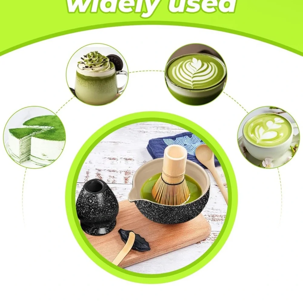 Japanese Ceramic Matcha Bowl Set with Bamboo Whisk & Spoon – NWT